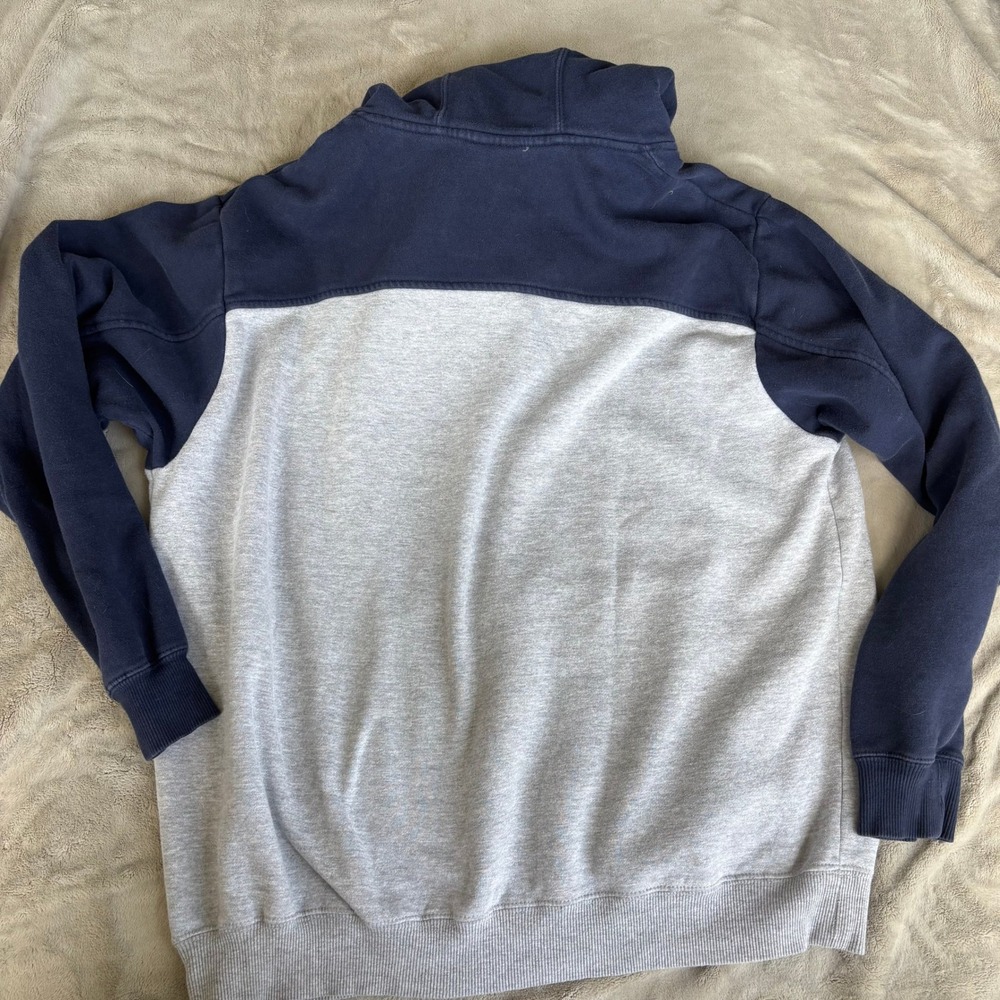 NFL Team Apparel Chicago Bears Hoodie Navy Gray Colorblock Large L Logo Pullover - Picture 5 of 6